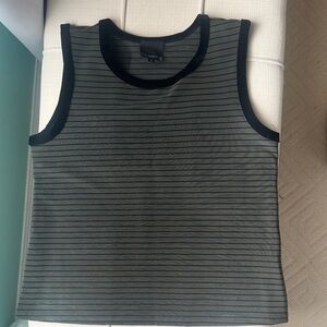 Striped Black and Green Top